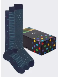 1912 - Art. MUIBX003 - Confezione regalo da uomo base blu (3 paia)