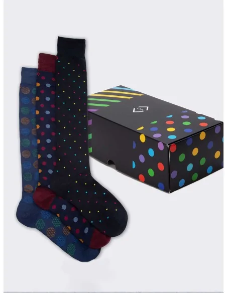 1912 - Art. MUIBX014 - Confezione regalo da uomo a pois (3 paia)