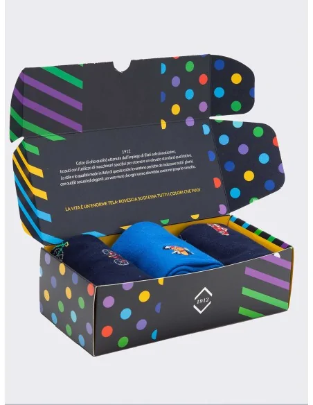 1912 - Art. MUIBX014 - Confezione regalo da uomo fantasia veicoli (3 paia)