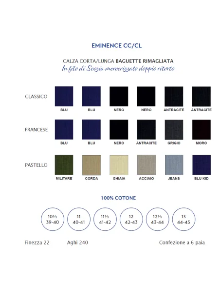 Punto - EMINENCE CL - Calza lunga in lana baguette rimagliata (6 paia)