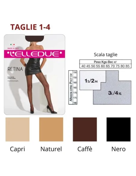 L'ELLEDUE - RETINA - Collant a rete pesca