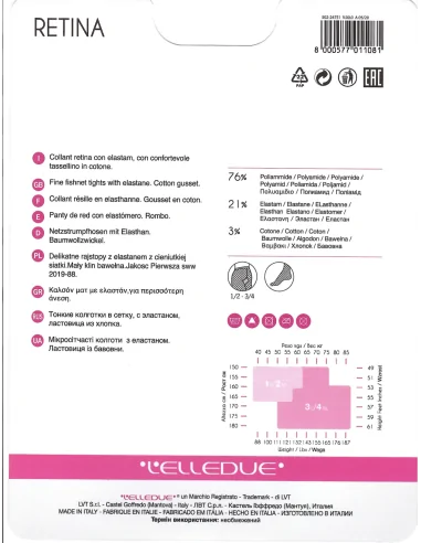 L'ELLEDUE - RETINA - Collant a rete pesca