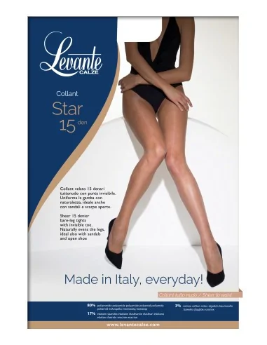Levante - STAR 15 - Collant velato - 15 denari