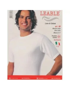 Leable ART. 90 - T-Shirt girocollo lana & cotone