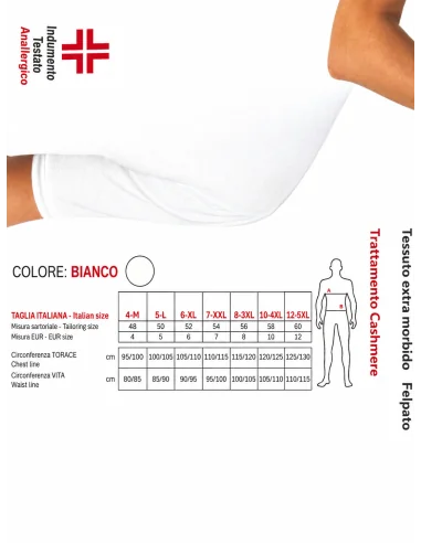 Leable ART. 90 - T-Shirt girocollo lana & cotone