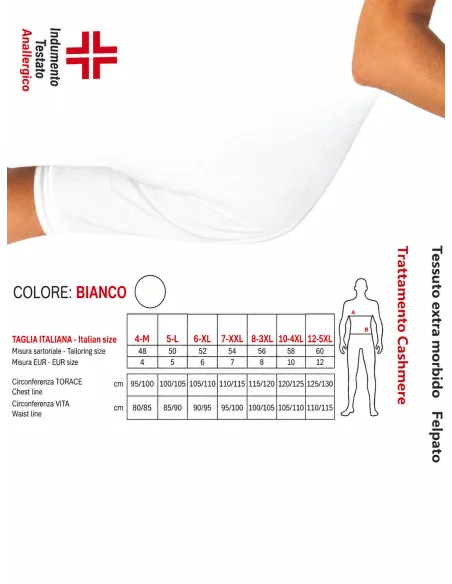 Leable ART. 90 - T-Shirt girocollo lana & cotone