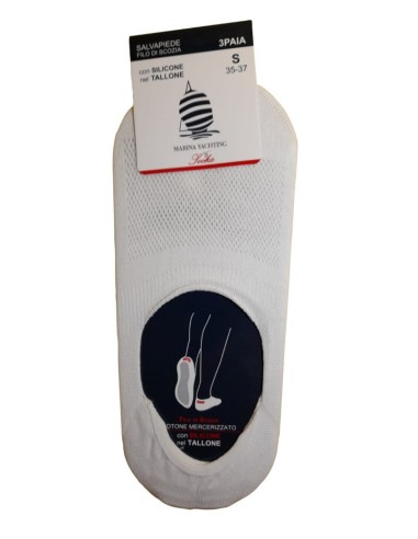 Marina Yachting-SALVAPIEDE - ALTO - Filo di scozia-Salvapiede alto in Filo di Scozia con silicone nel tallone, la presenza del silicone del tallone impedisce al salvapiede di scivolare via garantendo una massima aderenza. Confezione da 3 paia. Marina Yachting-SALVAPIEDE - ALTO - Filo di scozia-Salvapiede alto in Filo di Scozia con silicone nel tallone, la presenza del silicone del tallone impedisce al salvapiede di scivolare via garantendo una massima aderenza. Confezione da 3 paia.