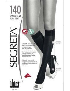 Collant Riposante Elly 140 Denari Punta Aperta – Compressione Graduata Forte (18-22 MmHg) – Caramel Taglia 5°