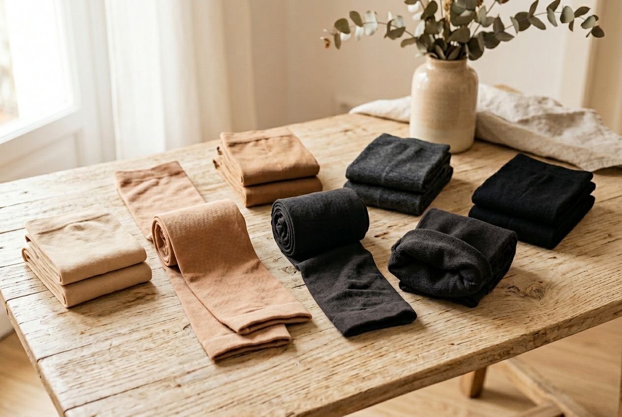 Collant opaco: guida ai denari, velato opaco e compressione